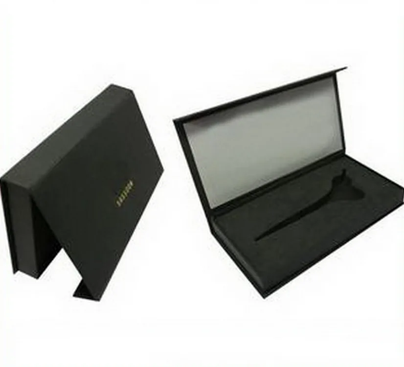 black fancy paper cardboard packaging use gift box with sleeve