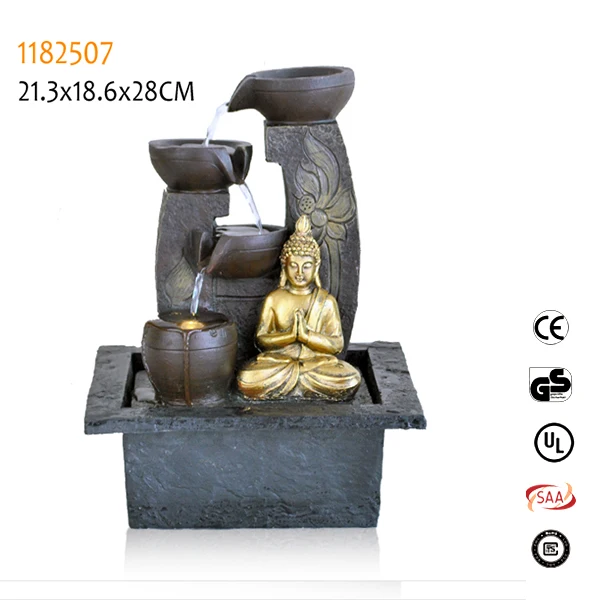 
High quality indoor desktop features statues relaxation buddha fountains 