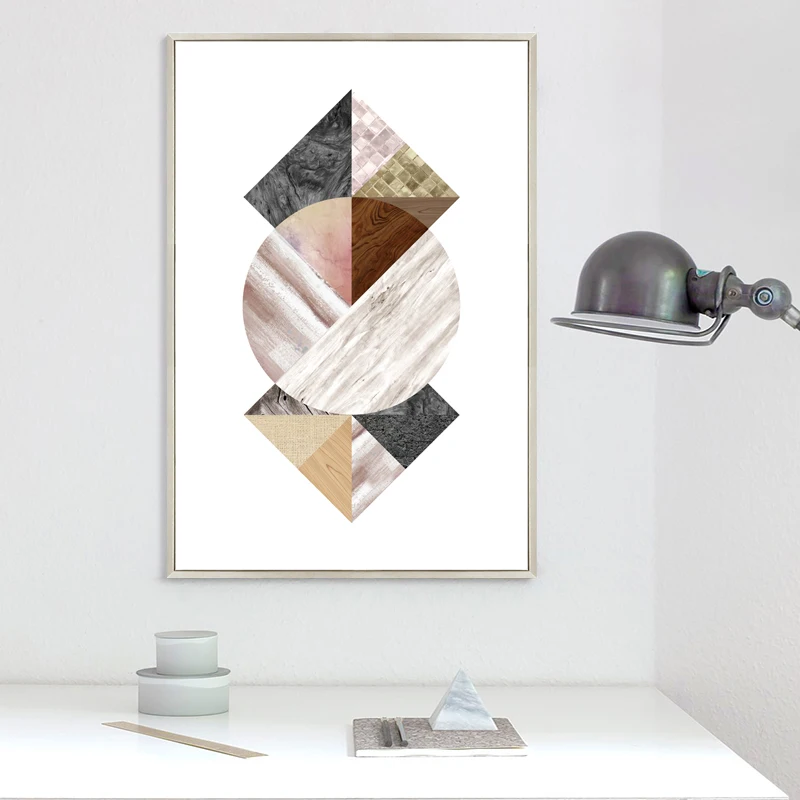 
Low Moq HD Geometric Nordic Abstract Canvas Print Painting Wall Art Picture Decoration For Bedroom 