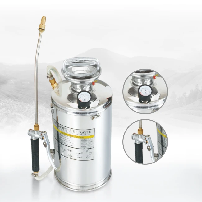 China hand high pressure knapsack metal spray 2 gallon stainless steel food grade sprayer