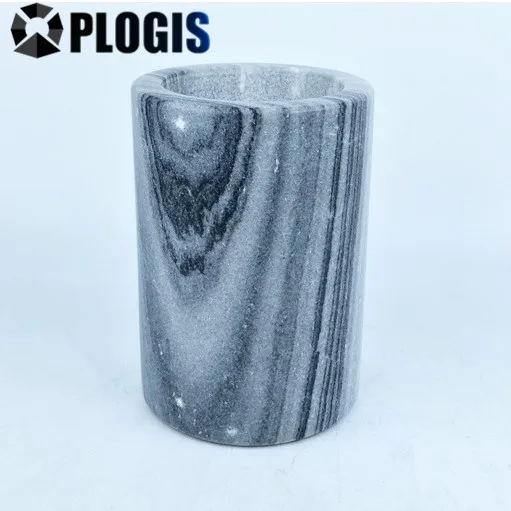 Wholesale personalized Marble Ice Bucket for beer and wine bottle holder stand white stone marble chiller ice bucket