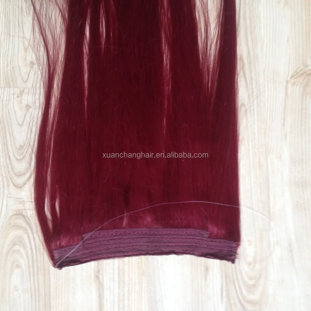 Hot sell brazilian hair flip out hair fish wire hair extension