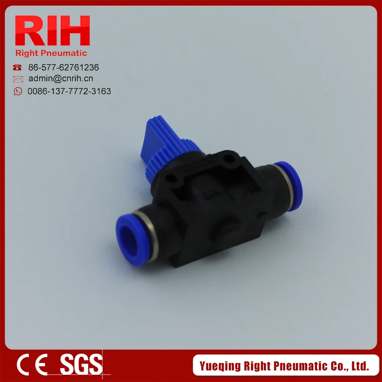 HVFF фитинги запорный 4/6/8/10/12 мм ручной клапан разъемы для воздуха воды, трубы, трубки