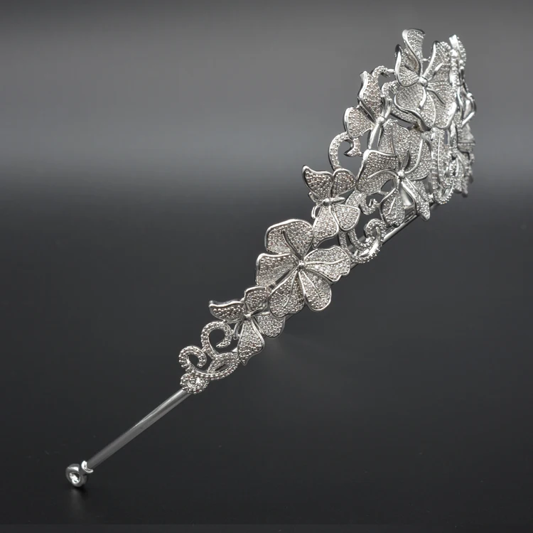 Китайская ювелирная фабрика, диадемы на заказ, корона, цветок, горный хрусталь, тиары для невесты
