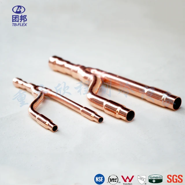Central Air Conditioner Copper Disperse Pipe Branch Pipe  for Daikin 33T VRF System