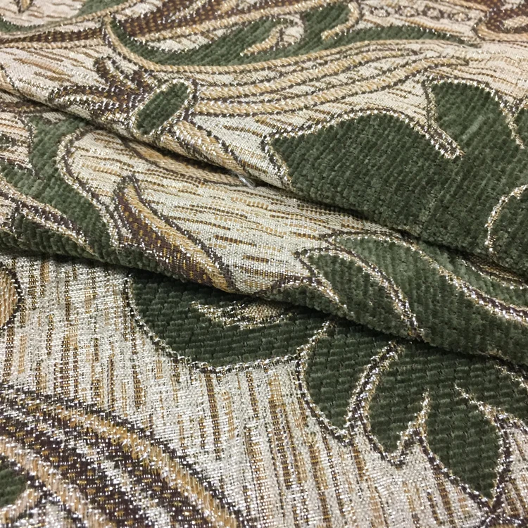 Grey color chenille jacquard sofa arabic fabrics and textiles