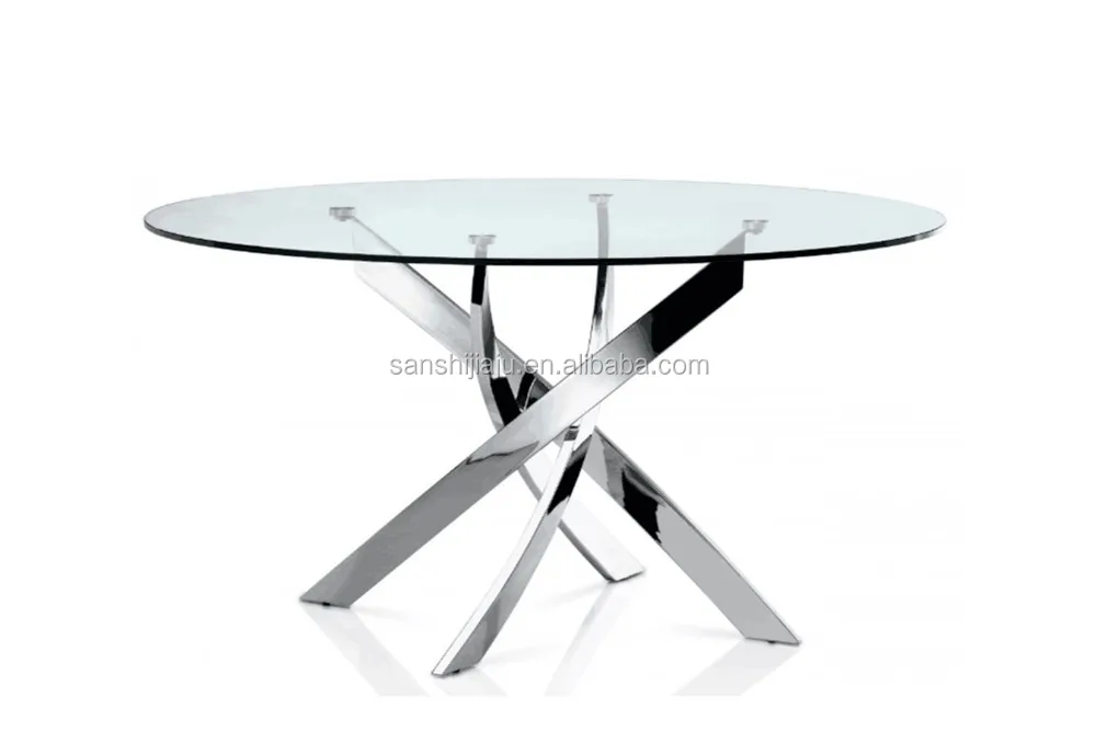 
Simple style small dining table set glass dining table for sale 