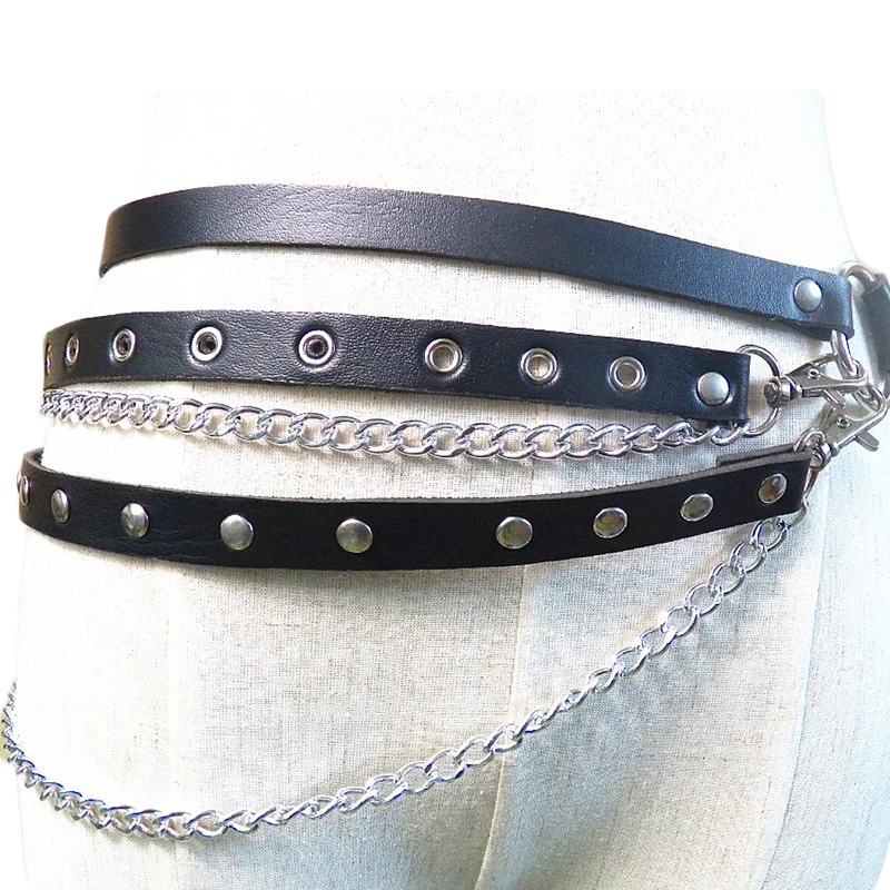 Punk Layered Chained Hip Goth Festival Belt