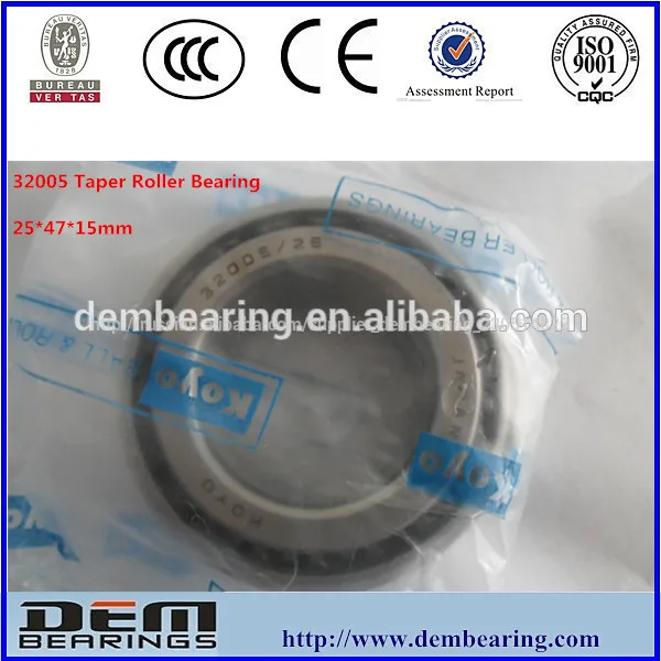 Single row 25*47*15mm Taper Roller Bearing 32005 with High Quality