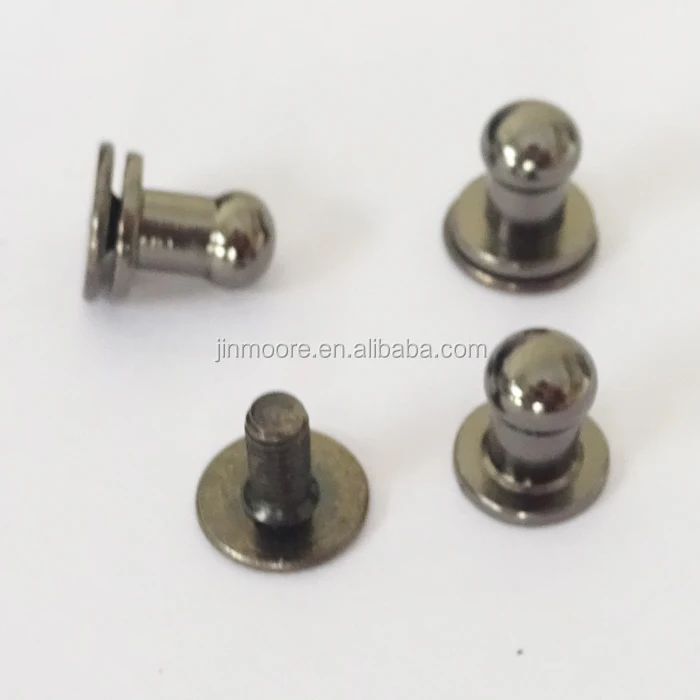 Round Phillips Chicago Button Stud Screws Nail Rivets For Leather Craft