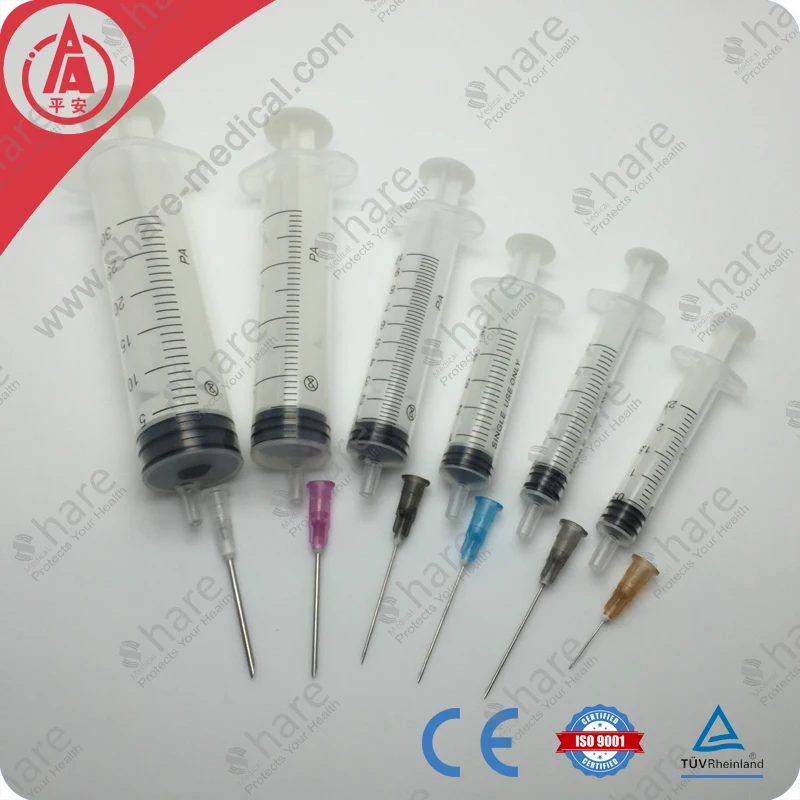 
China manufacturers free sample disposable three pieces luer slip syringe 