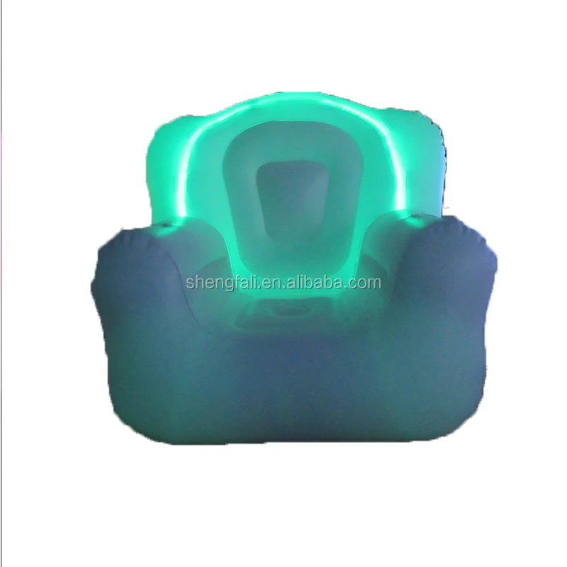 
funny games luxury LED flashing sofa inflatable for night club 
