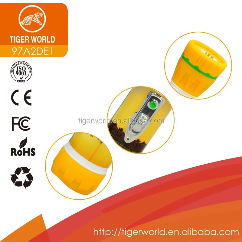 Tiger world emergency lighting dry battery flashlight hand held powerful security torch light for sale