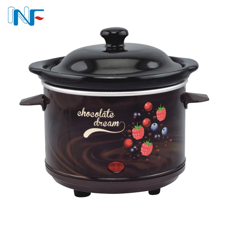 Hot Chocolate Automatic melting Pot Slow Cooker with Ceramic Insert 0.6QT cheese fondue pot