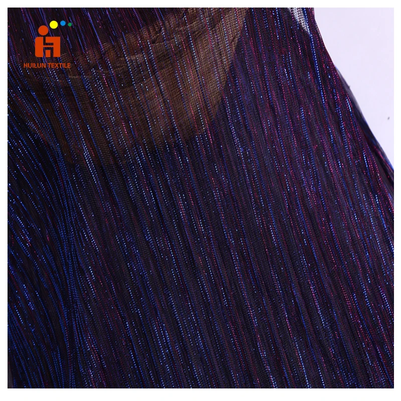 HLR-05 China Factory free sample gold silver silk metallic lurex fabric