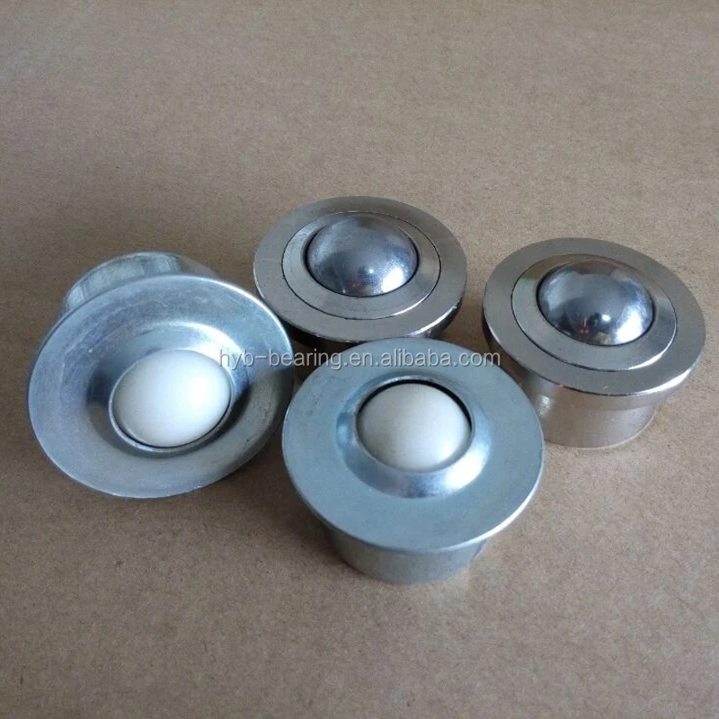 Spring Clip Lock Ball Transfer Unit with Stainless Steel 1 Inch Ball Bearing Roller Caster Wheel/metal Ball Transfer Unit