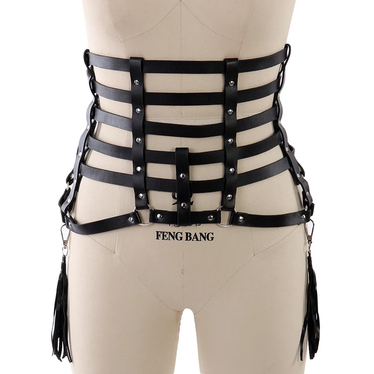 Для танцев на шесте, Клубные пикантные нижнее бельё для девочек, ботинки для панков и готов, подвязки, сексуальное нижнее белье, из PU искусственного материала (PU) на подтяжках пояс жгут