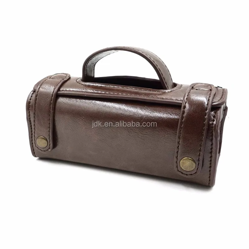 High Quality Portable Leather Shaving Bag Travel Shaving Tools Organizer for Men