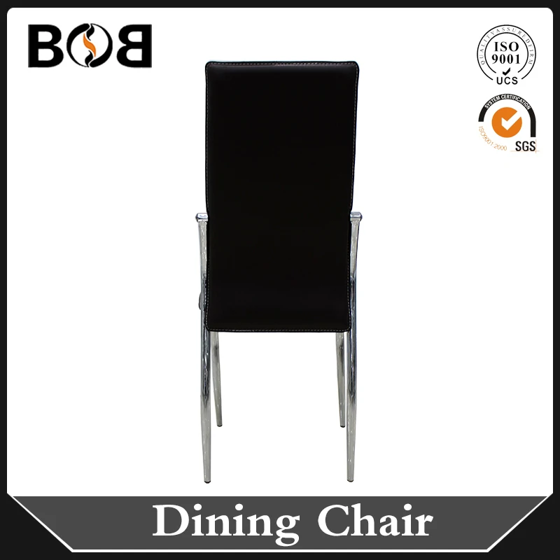 crocodile leather chromed frame dining chair/crocodile leather kitchen chairs