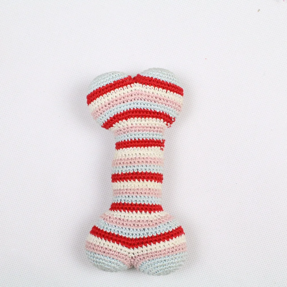 
Lovely knitting toys custom made hanging knitting toy bone small china toy factory 