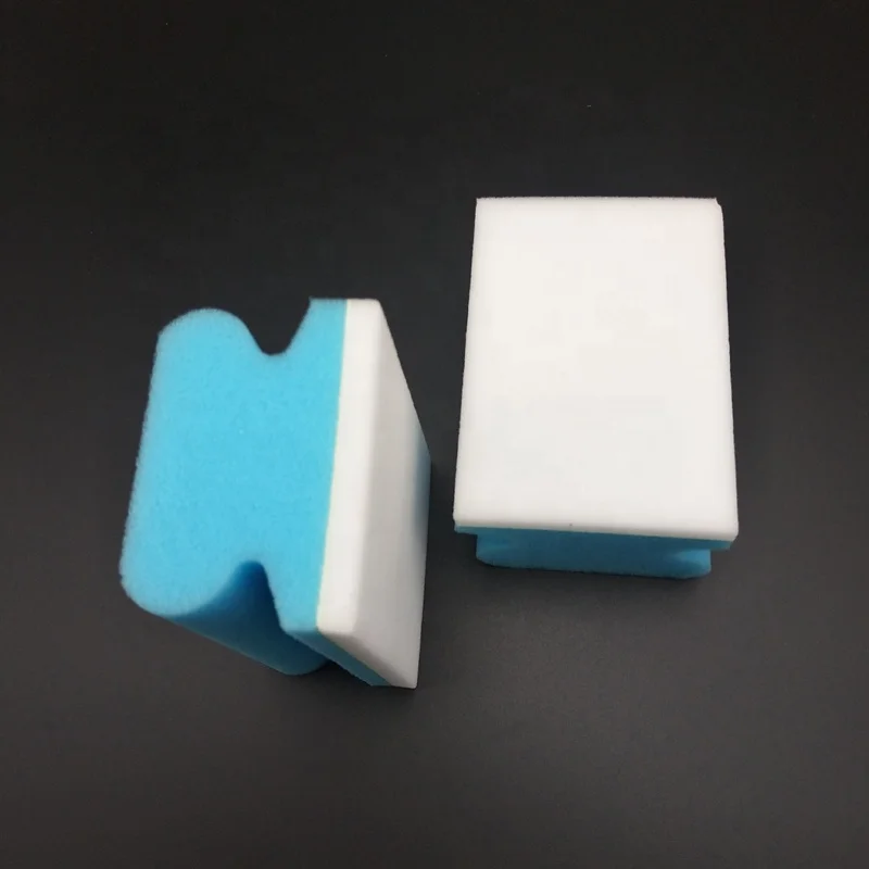 Manufacturers Customize White and Blue Nano Cleaning Sponge Magic Cleaning Sponge Pu Melamine for Kitchen Cleaning