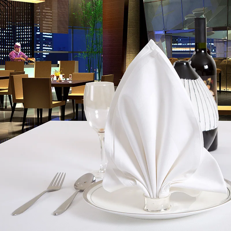 100% cotton white table napkin for restaurant hotel event