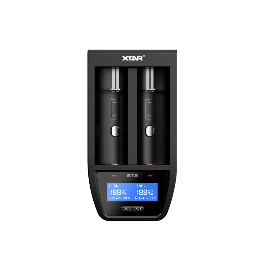XTAR 4.1A *2 bays 18650 21700 26650 fast battery charger for e cigarette battery