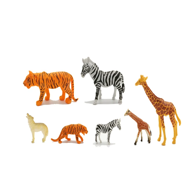 Small Miniature Toys Collectible Plastic Wild Animals Zoo Figurine for Vending Machines