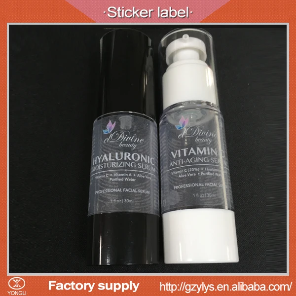 Новый дизайн прозрачная пластиковая бутылка водонепроницаемый клей pe печати этикеток