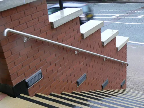 pvc /wood/metal wall mounted stair handrail with handrail bracket foshan factory