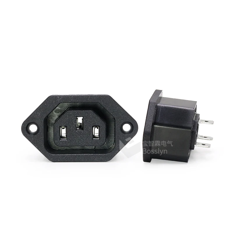 IEC C13 PCB Mount Female Power Jack Socket Connector