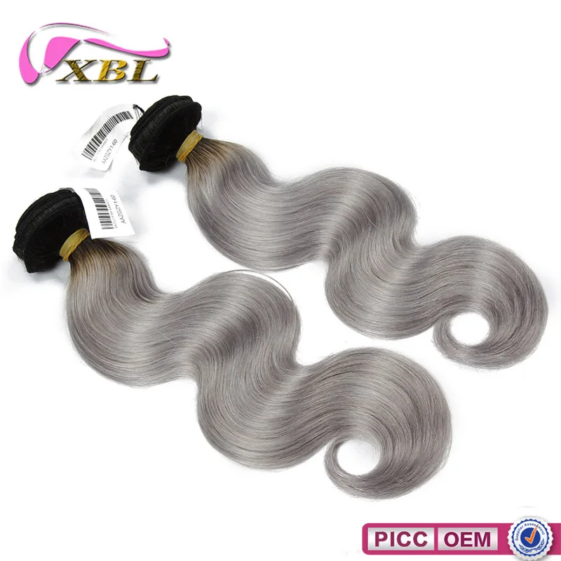 XBLFull девственные кутикулы не спутываются, 100% человеческие волосы Омбре, плетеные волосы