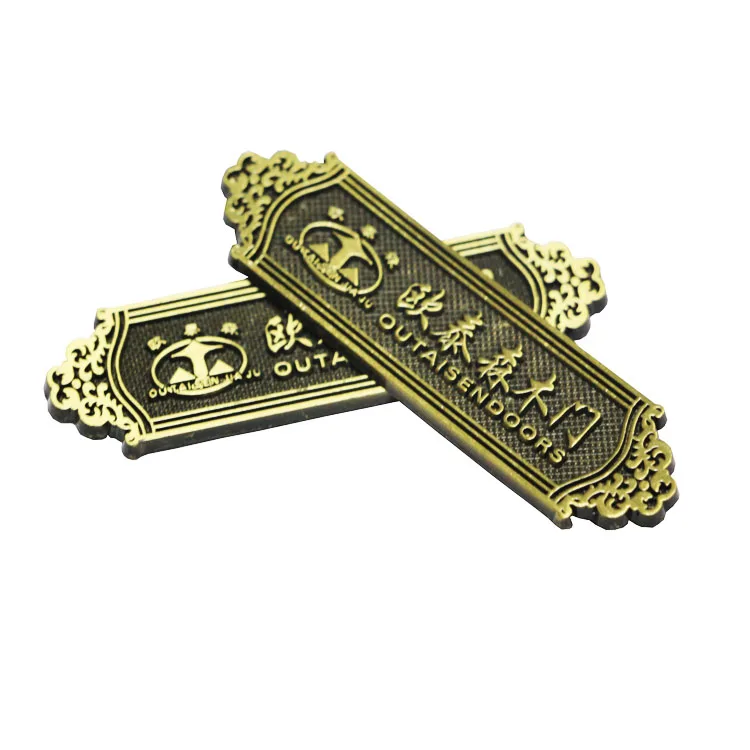 High Quality Custom Designed Metal Engraved Logo Hanging Furniture Nameplate For Home