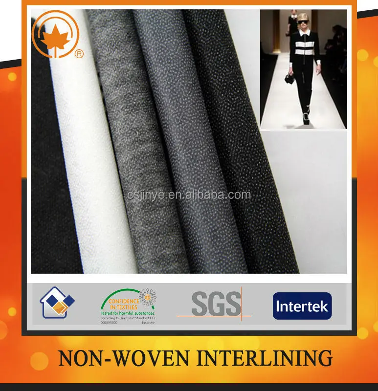 Non woven interlining fabric with self adhesive for jacket