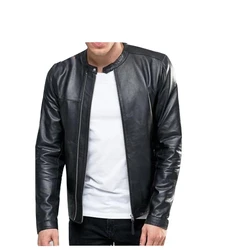 High Quality Chinese Wholesale Classic Black Pure Leather Jackets For Men Leather Jackets For Men