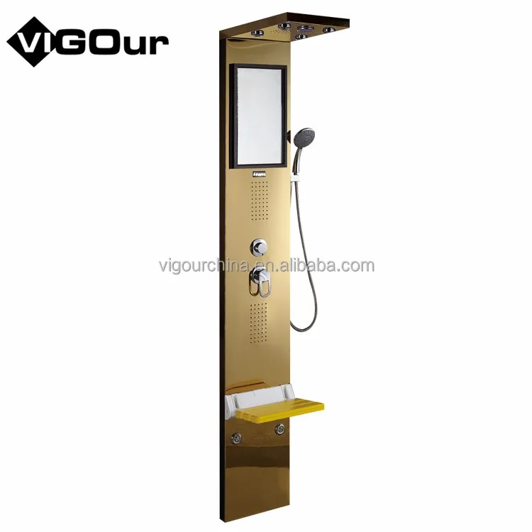 2019 new design hot sale wall mounted bath rain shower column set bathroom shower sets