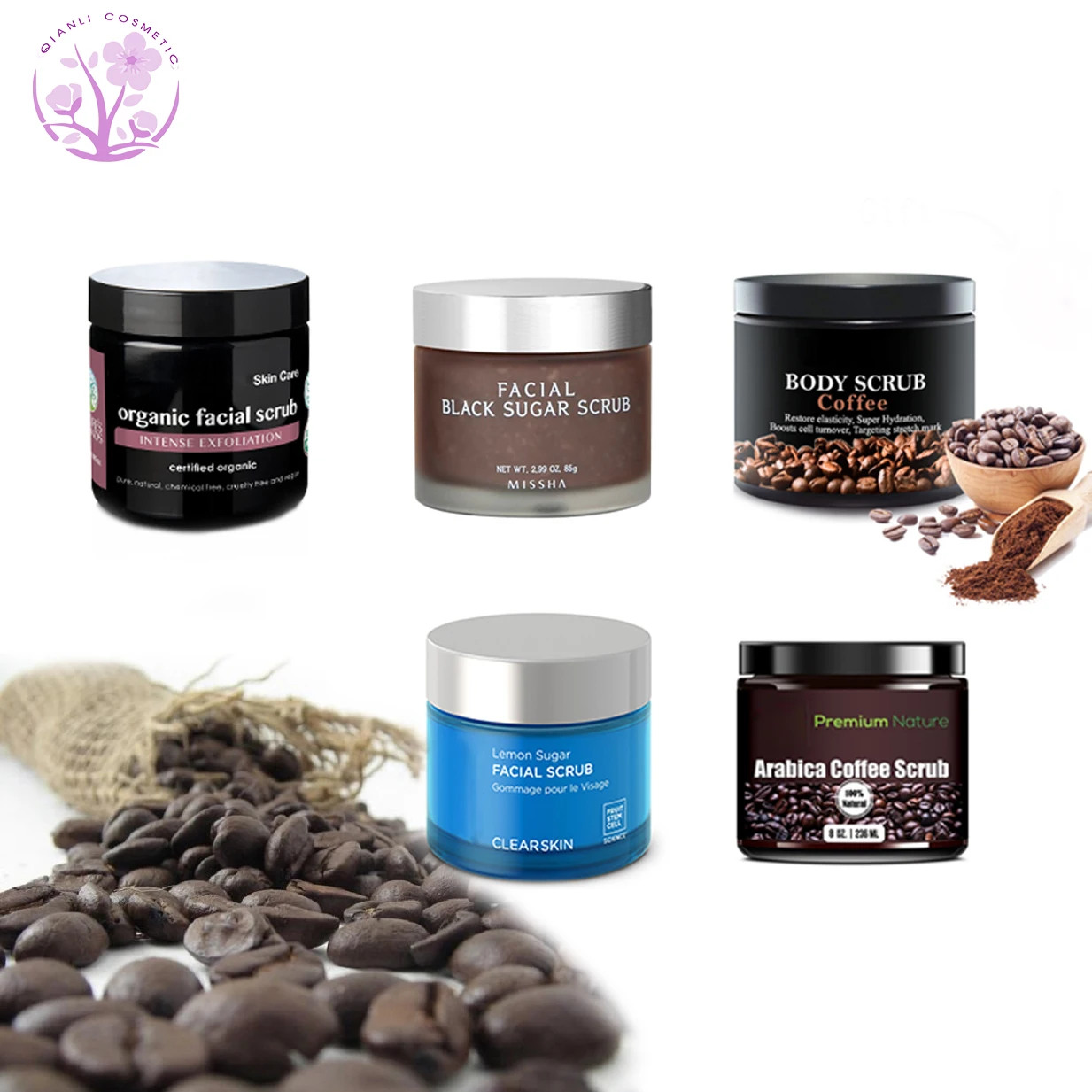 
Private Label Organic Whitening Exfoliating 24k Gold Face Body Scrub 