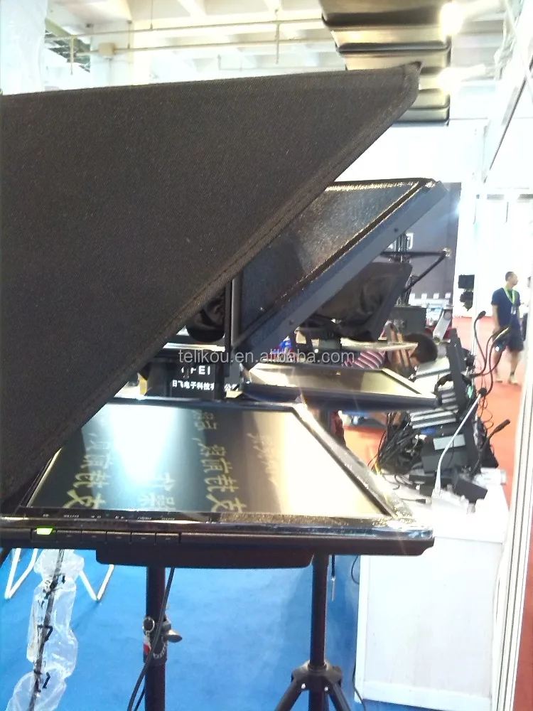 TELIKOU TF-22 22 inch Foldable Portable Extendable Big Screen Telecast Teleprompter for dslr studio with remote control