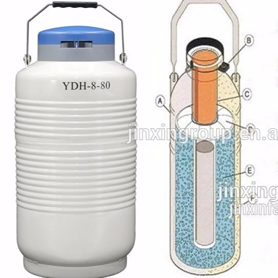 YDH-8-80 Aerospace Nitrogen Vapor Dry Shipper for Semen Storage and Transfer