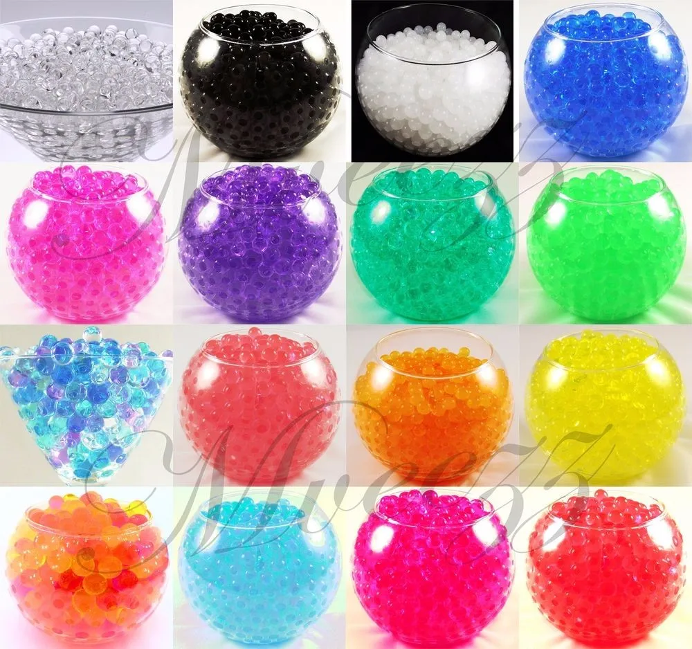 Growing Colorful Crystal Soil Aqua home decor Vase filler Water Gel Beads Ball for  Toy Gun p0lants