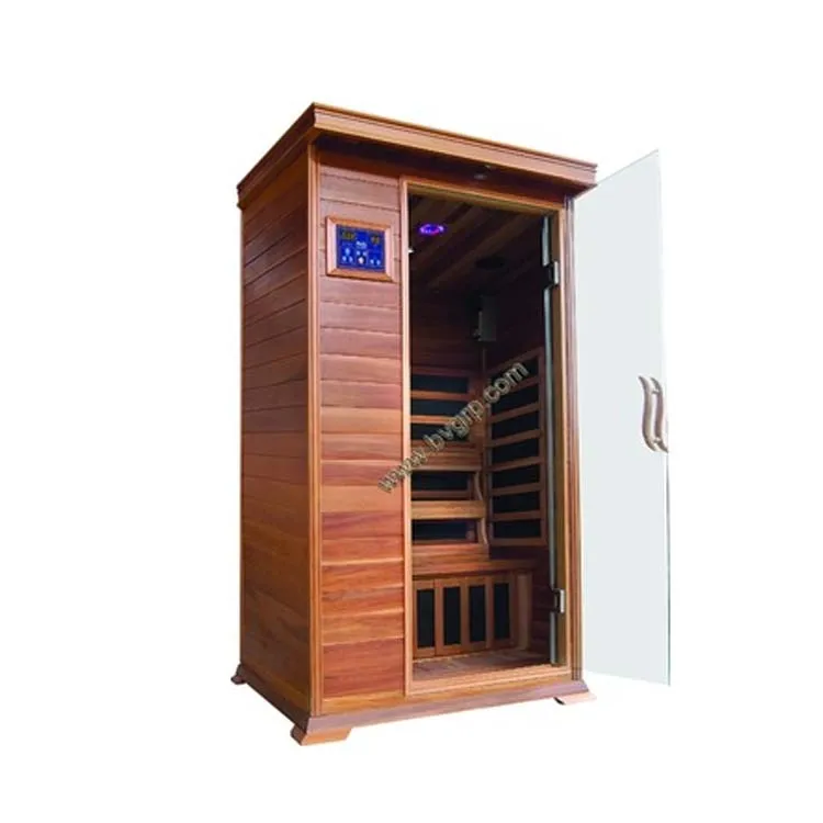
Chinese goods 1 person use red cedar natural solid wood sauna room 