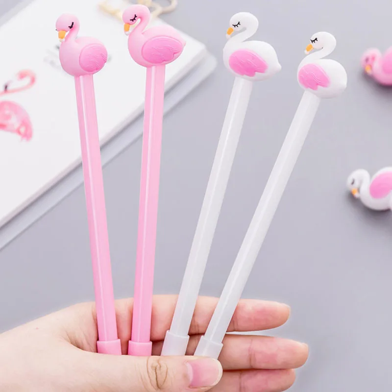Новинка 0,5 мм кавайная мультяшная ручка Фламинго милые Креативные канцелярские принадлежности для девочек школьные офисные канцелярские товары рекламная акция Пластиковые чернила