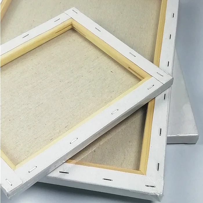 For Acrylic Painting Cotton Canvas with Frame Big Blank Stretched Canvas Carton Customized Logo White Pure Cotton Rectangle 5308