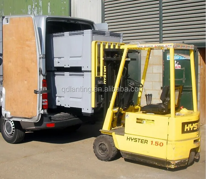 Heavy Duty Large OEM Customized Rigid Solid Industrial Food Grade Euro Plastic Pallet Box (1200x1000x760mm)