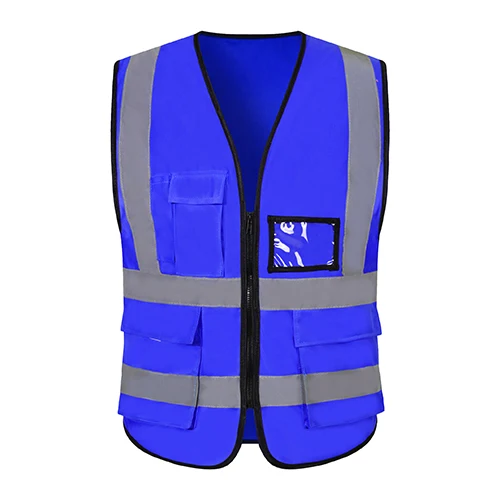 
High Visibility Multi-pockets Reflective Hi Vis Safety Vest For Workers 