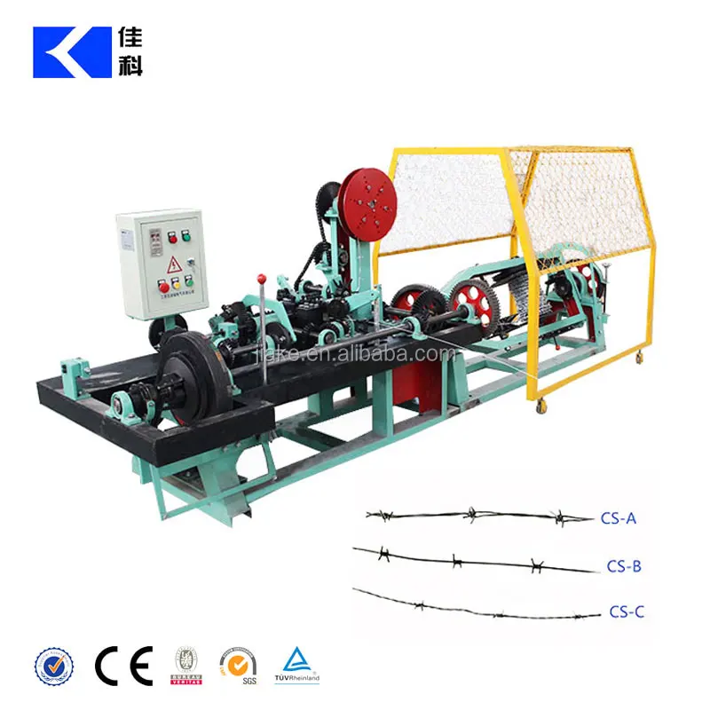 High speed barbed wire making machine