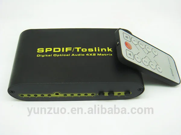 Spdif/toslink оптический цифровой аудио 4x2 истинной матрицы + удаленный контроль