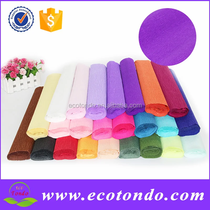 Креп бумага для цветка упаковки, декоративно люминесцентные ремесло стример отпечатано красочные крепированной