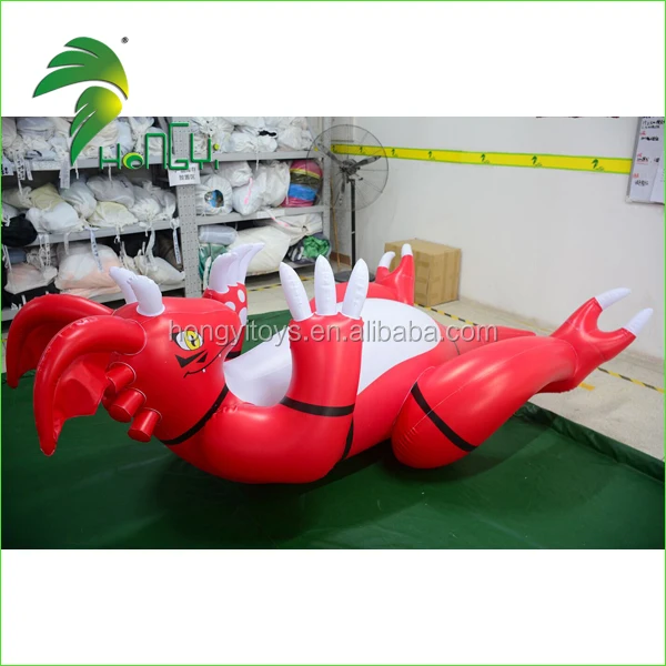 Hongyi Newest Customized High Quality Giant Durable Inflatable Red Dragon Toy With Love Hole  For Sale