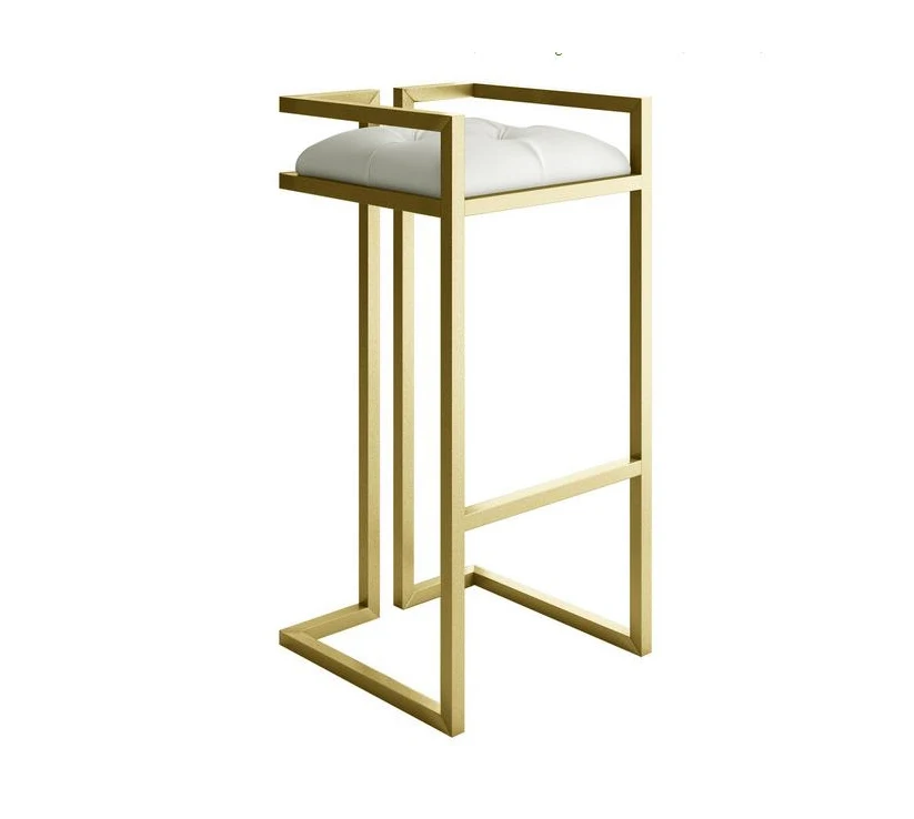Peter Modern Tall Bar Stool in gold steel/metal